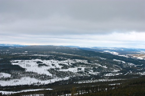 snow mountains clouds forest landscape skiing sweden vemdalen härjedalen