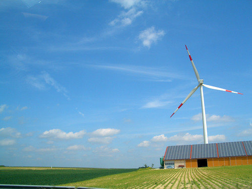 green windmill field germany highway stuttgart