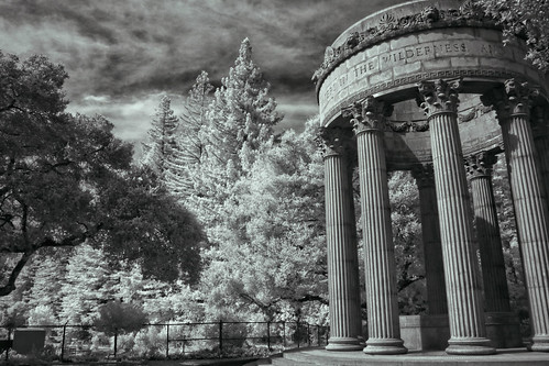 pulgaswatertemple pulgastemple sanmateo monument hetchhetchy williammerchant sanfrancisco peninsulawatershed watershed infrared infraredphotography peninsula water engineering crystalspringsreservoir reservoir