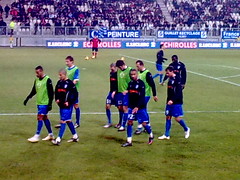Les joueurs grenoblois lors de Grenoble 0-0 PSG