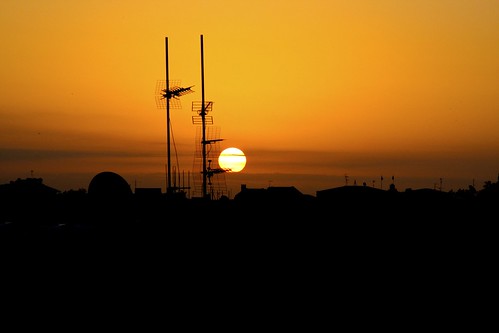 rooftop silhouette sunrise cityscape horizon cyprus nicosia kypros