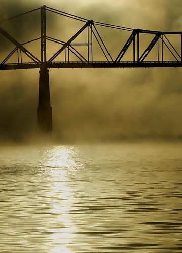 bridge art nature yellow fog sunrise outdoors madisonindiana aplusphoto platinumheartaward berniekasper curatorsset