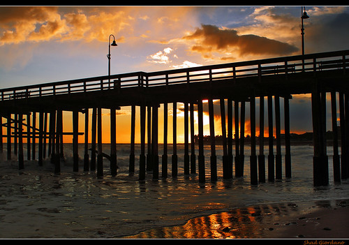 ocean california sunset sky beach water canon reflections pier sand waves pacific ventura venturapier xti canon2880mm