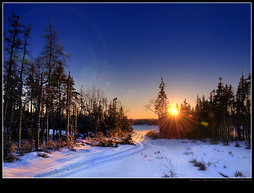 winter sunset sun snow canada ice lens evening novascotia shadows dusk tracks flare atv hdr frozenlake daylightsavingstime terencebay nikkor18200mmvr nikond90 dsc4099100101