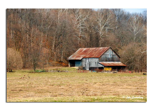 wood winter building rural landscape countryside nikon midwest decay farm country rustic barns rusty indiana rusted weathered d200 agriculture nikkor hillside implements countryroadsphoto