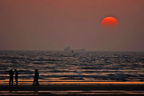 pakistan sunset beach karachi clifton sindh seaview