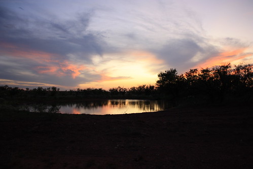 county sunset water jones pond texas tank
