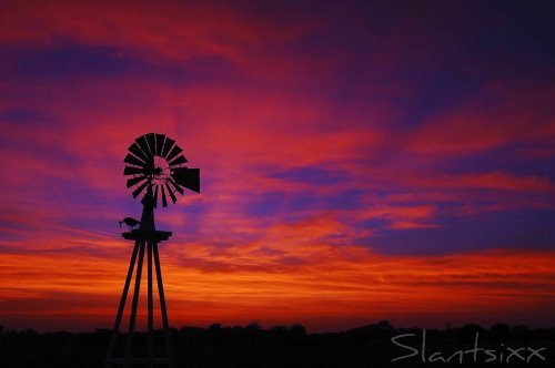 sunset windmill texas