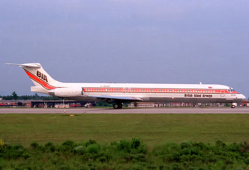 BIA British Island Airways MD-83 G-BNSB GRO 27/05/1988