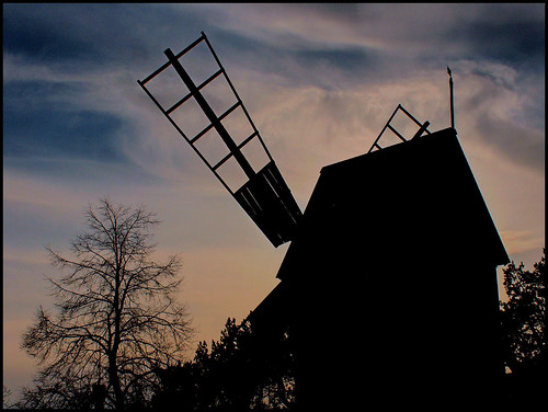 sunset sky tree windmill sweden goldstaraward rubyphotographer vanagram