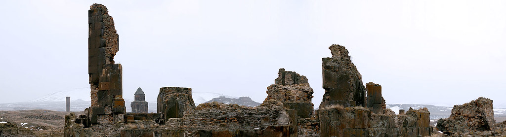 Completely ruined Armenian church in Ani