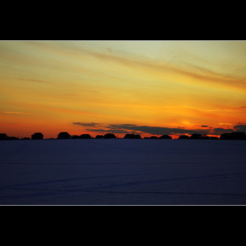 houses winter sunset sky sun snow colour silhouette sunrise canon landscape eos golden moscow explore region project365 exploretop10 48365 40d jannapham