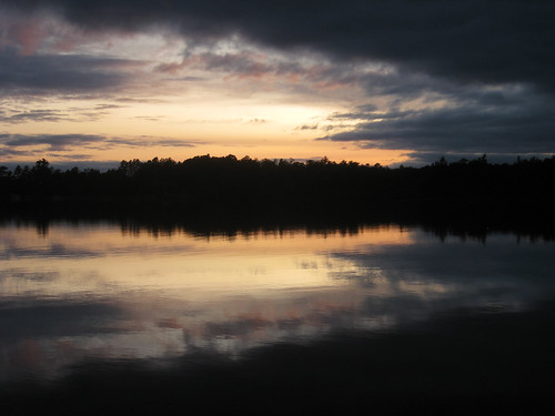 sunset lake water wisconsin rhinelander
