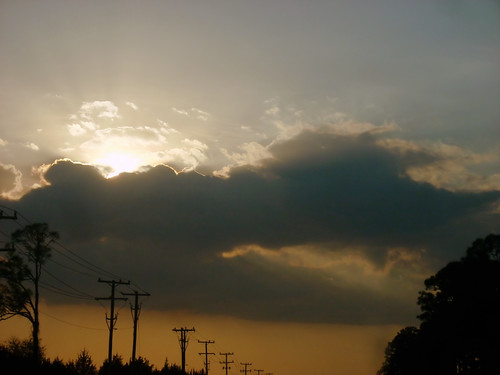 light sunset sky sun clouds evening florida telephone wires electricity fl