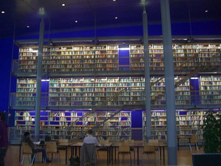 Wall of books, TUDelft Library Delft, The Netherlands, 23 April 2009