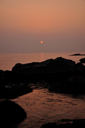 ocean sea sunrise rocks asia southkorea 5am eastsea sokcho