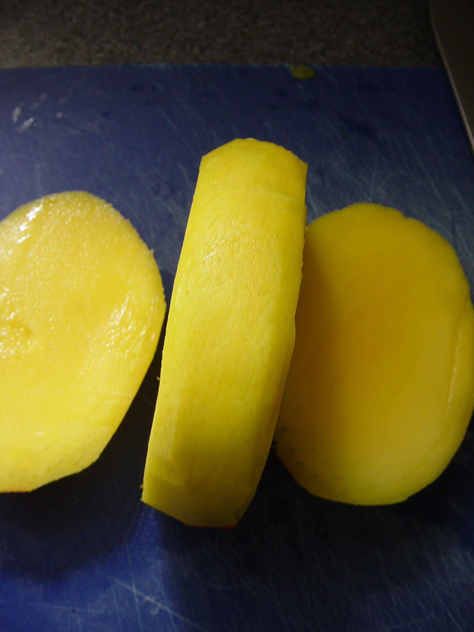 Slicing up a mango