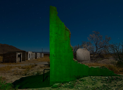 abandoned night court ruins texas desert flat tourist sat