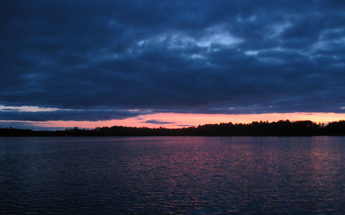 sunset lake water wisconsin rhinelander