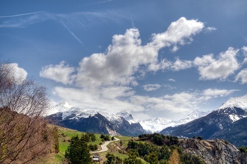 road blue school sky panorama mountain snow france green clouds relax landscape spring gray hdr savoia aussois mdd4dres mdd4dres2009