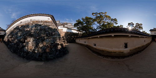 panorama castle japan handheld himeji 360x180 himejicastle himejijou equirectangular panotool