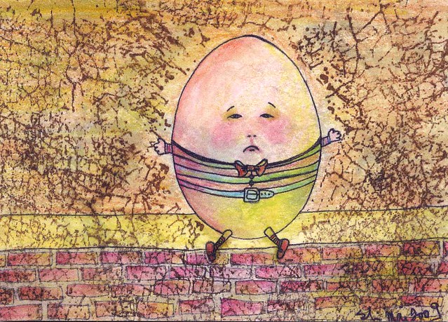 ATC 401 to 408 Humpty Dumpty Sat on a Wall and the World Cracked and ...