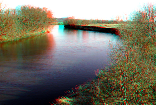 wild tree water river stereoscopic 3d spring weeds farm rustic scenic anaglyph iowa redcyan 3dimages 3dphoto 3dphotos 3dpictures