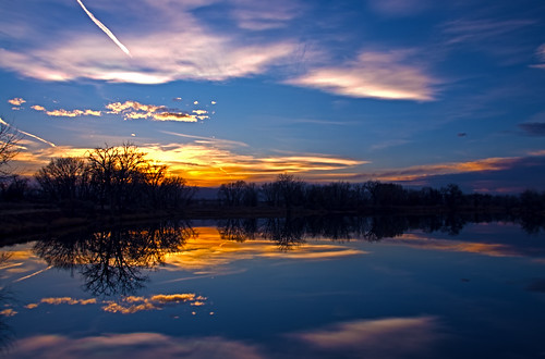 sunset lake clouds landscape pond colorado fortcollins hdr riverbendponds fortcollinsnaturalarea