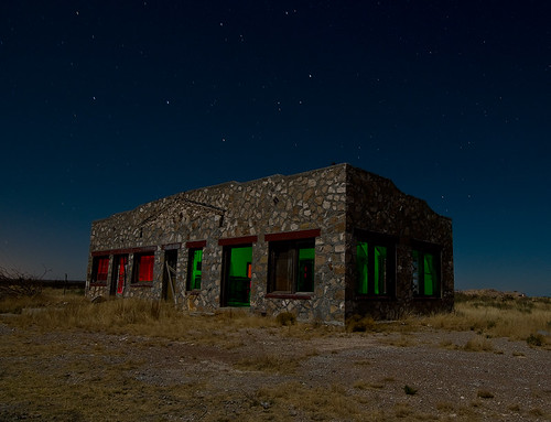 abandoned night ruins texas flat salt