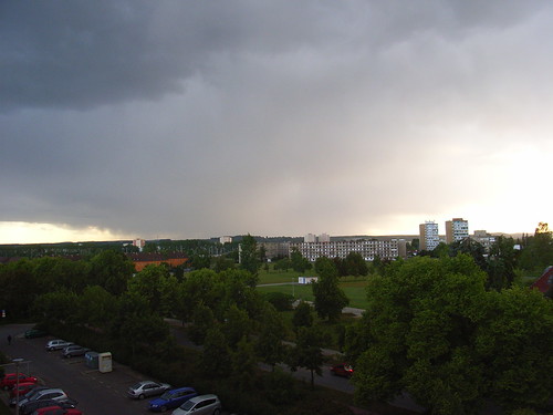 sunset sun eh clouds germany deutschland sonnenuntergang sommer hütte himmel wolken sonne 2009 regen eisenhüttenstadt ehst hiwosomoshots