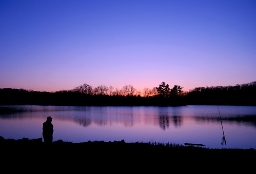 york pink blue trees sunset lake fish water night dark fishing fisherman day pa redman
