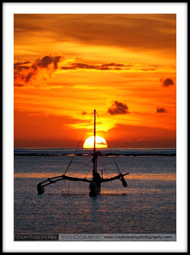 travel orange beach clouds sunrise hawaii boat sail lanikai