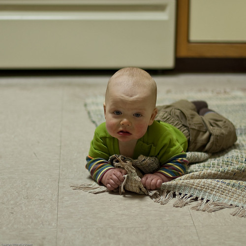 boy people baby green kitchen carpet nikon infant poem child floor stripes son levi d40 adobelightroom nikon50mmf14gafs