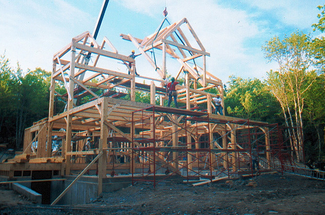 Timberframe Home under Construction in Glen Arbour..