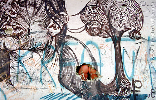 wall painted movie projection ass tree graffiti symbol face surprise prikryl summer theatre painting hot nikon d2x vandalized ales girl surreal dust woman body beautiful ashes fantasy imagination photo flickr erotic view shot contrast natural beauty back hole silhouette nude naked butt