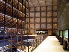 Yale Beinecke Library - interior stacks view - SOM