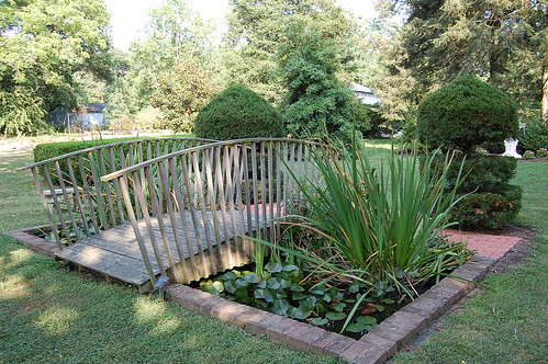 plants gardens landscape bridges ponds shrubs