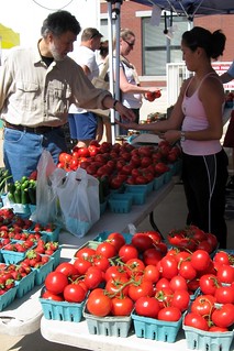 Tomatoes at farmers market