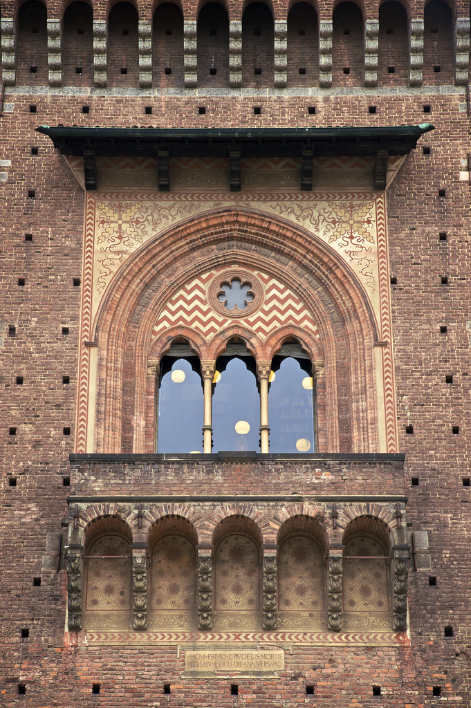 Arched Windows at Castello Sforzesco