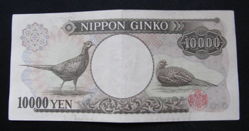 Reverse side of Japanese 10,000 Yen Note, Macro Photo