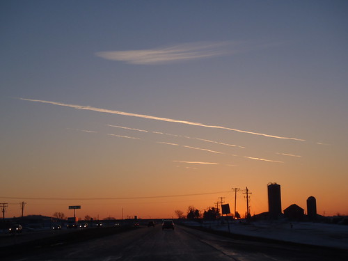 sky wisconsin sunrise olympus windsor contrails 2014 project365 olympusst6020