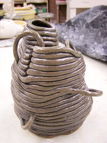 green stone ceramic ceramics gray lisa pot glaze pottery coil coils stoneware olson celadon oxide oxides handbuilt chromium glazes handbuild