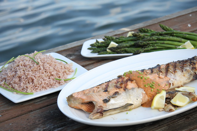 Grilled Whole Pink Salmon Presentation
