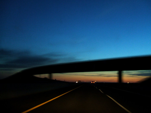 blue sunset orange car yellow oregon fast overpass interstate pendleton eastern northeast i84 easternoregon northeastoregon