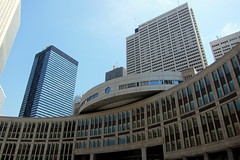 Tokyo - Nishi-Shinjuku: Tokyo Metropolitan Assembly Hall, Shinjuku Mitsui Biru and Keio Plaza Hotel