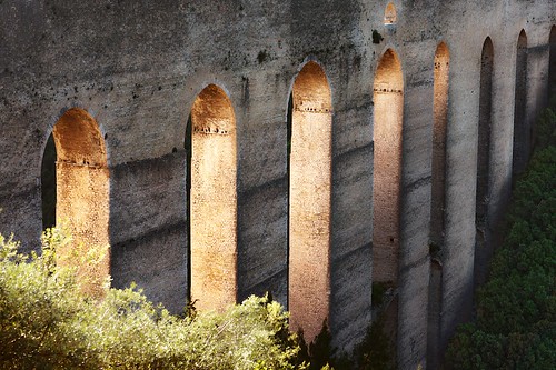 bridge sunrise ancient roman spoleto