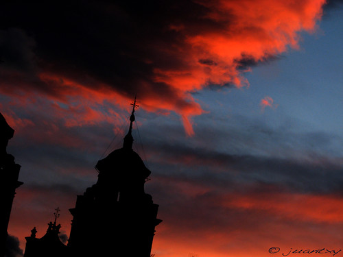 sunset atardecer iglesia rubio velez