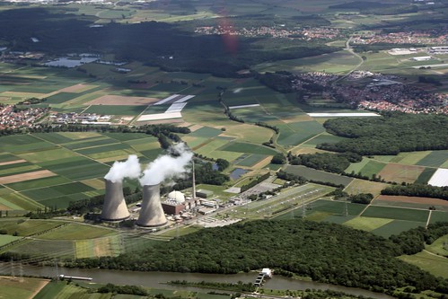 germany bayern deutschland bavaria aerialview luftbild kernkraftwerk kkw grafenrheinfeld aerialpicture airphotograph aerialimage