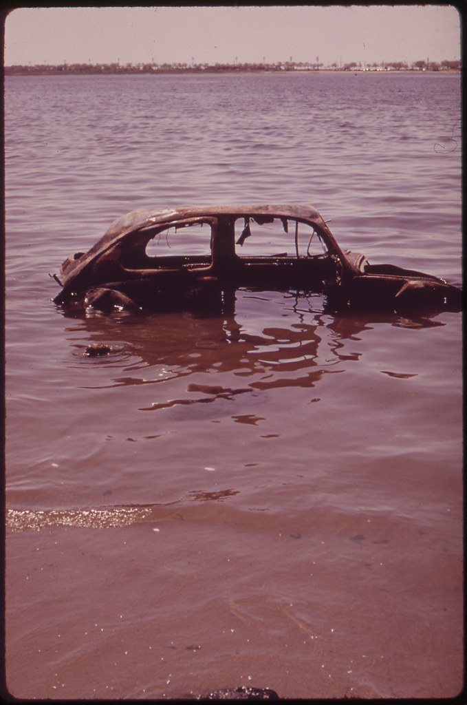 Abandoned Car in Jamaica Bay 06/1973