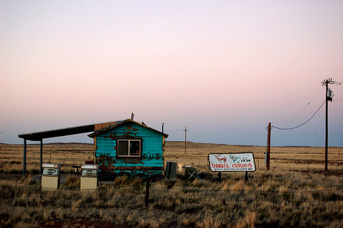 sunset arizona usa abandoned america d50 evening us route66 nikon pumps unitedstates turquoise gasstation